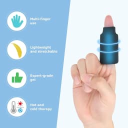 Finger Ice Sleeves 4PCS Finger & Toe Cold Gel Ice Packs, Thumb Ice Packs Hot Cold Compression Sleeves for Arthritis Hand Care