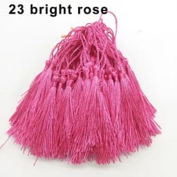 100Pcs Tassels 13cm Silky Floss Bookmark Tassels with Cord Loop Chinese Knot Tassel Fringe Jewelry Making DIY Craft Accessories