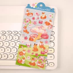 Korean Import Original NEKONI Sakura Animals Cherry Blossom Decor Stickers Scrapbooking Diy Journaling Cute Stationery Stickers