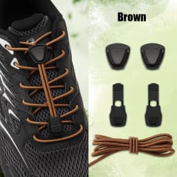 Triangle Lock No-Tie Shoelaces, Elastic Lazy Laces Buckle Set, Durable Replacement Strings for Sneakers & Outdoor Shoes 1 Pair