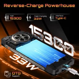 Cubot Смартфон King Kong Power 5, Android 15 6.88" 120Hz Screen, 15300mAh Battery, 16GB RAM (6+10) 128GB ROM,MTK G100 5W Speaker