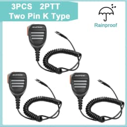 Baofeng UV-5R Microphone Shoulder Speaker 2 Pins for Walkie Quansheng uv-k5 uv-k6 UV-5R/UV-82/UV-16/TH UV8000D Two Way Radio