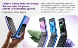 HAMTOD T8 Flip Phone 2.8 inch Inner Screen 128MB ROM+ 48MB RAM 1500mAh Battery 0.3MP Rear Camera 4G VoLTE Cellphone
