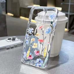 Flower Shockproof Phone Case For iPhone 11 12 13 15 14 16 Pro Max 16E XR X XSmax 7 8 Plus SE Fundas Shockproof Transparent Cover