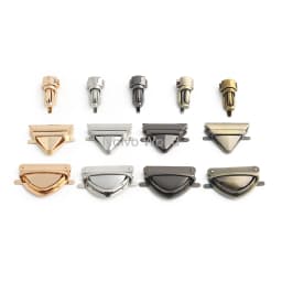 5/10/20PCS Metal Rectangle Press Push Lock For Handbags Bag Briefcase Spring Lock Snap Decorative Clasps Repair Kit Accessories