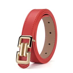 1-3pcs Simple Retro Color PU Belt Paired With Women's Dress Wide-leg Pants Belt Fashionable Smooth Buckle Belt Design
