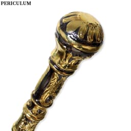 Black Gold Embossed Victorian Walking Cane with Detachable Round Handle Vintage Walking Stick Cosplay Prop for Men And Women