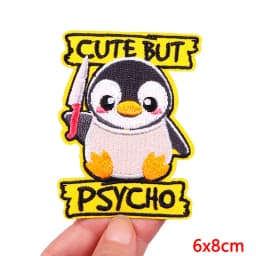 Animal Cat Possum Fox Patch Cartoon Embroidery Patch Iron On Patches For Clothing Thermoadhesive Patches On Clothes Sewing Badge
