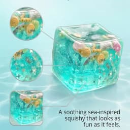 Squishy Ocean Ice Cube Fidget Toys Stress Relief Ball for Adults Anxiety Slow Rise Sensory Toys for Autism ADHD Relax Gift