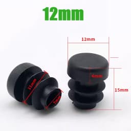 Black PE Plastic Round Pipe Plugs, Dia 10-100mm Furniture Foot Caps, Chair/Table Leg Protectors, Dustproof Tube Hole Covers
