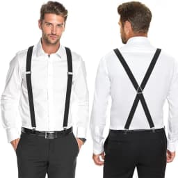 Elastic Polyester Suspenders Men 4 Clips Vintage Men's Women Suspender Trousers Wedding Suspension For Skirts Suspenders 4 Clip