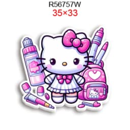 Hello Cat 10pcs/lot San Resin Planar Transparent Glitter Acrylic Flatback for Charms DIY Bow Craft Supplies Phone Case Decor