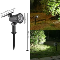 Solar Landscape Lights 9LED Adjustable In-Ground Wall Spotlight IP65 Waterproof Outdoor Lighting for Garden Yard Pathway 1-4Pcs