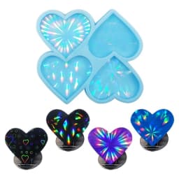 Holographic Light Shadow Silicone Molds DIY Epoxy Resin Casting Mold Mobile Phone Holder Mold Cell Phone Bracket Mould