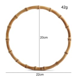 10/14/20PCS 8-25cm Natural Bamboo Bag Handles Handbag Round Ring Handle For Tote Purse Frames DIY Handmade Gift Box Accessories