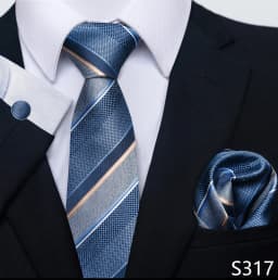 Brand Classic 8 cm Grey Plaid Tie Pocket Squares Cufflinks Set Wedding Present Necktie Clothing Accessories Fit Business