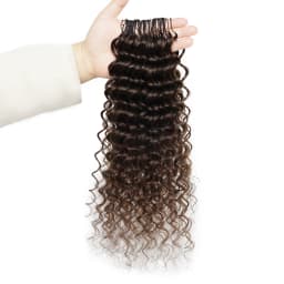 #30 Colored 100% Human Hair for Highlight Miracle Knots Crochet Deep Wave Feather Crochet Boho Braids Wavy Bulk Hair Extensions