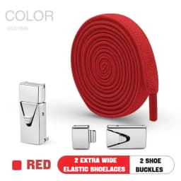 1Pair No Tie Shoe laces Elastic Laces Sneakers Boots Lock Shoelaces without ties Kids Adult 8MM Wide Rubber Bands Flat Shoelace