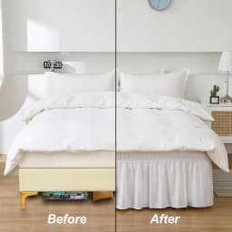 Bedding Bed Skirt Drop Length - White,Black,Gery, Ruffled Dorm Room Bed Skirts, Easy Care, Wrinkle Free ,Microfiber Bed Skirt