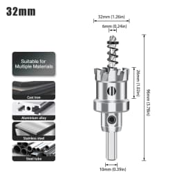 1pc 12-160mm TCT Carbide Hole Saw Drill Bit Hole Saw Cutter For Stainless Steel Metal Alloy Drilling