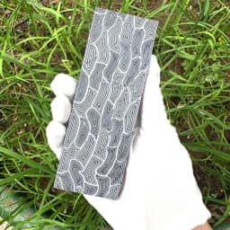 2pieces New Style Damascus Pattern G10 Knife Handle Material Diy Handle Composite Material G-10 Tool Patch Material 130x45x8mm