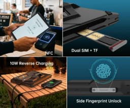 8849 Tank Pad Ultra Unihertz Projector Rugged Tablet 260 Lumens 1080P 23400mAh 5G Android15 Wifi Laser Rangerfinder 32+512GB Dimensity 8200 Phone Smart Tablet Two SIM Cards