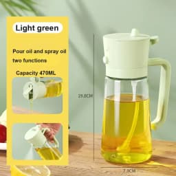 500ML 2-in-1 Dual Use Plastic Olive Oil Sprayer Dispenser Spray Pour Bottle Vinegar Mister Air Fryer BBQ Salad Kitchen Tools