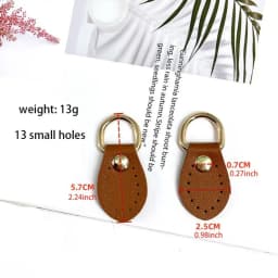 2Pcs Handmade Bag Buckle Straps PU Leather Metal Handbags Shoulder DIY Bag Accessories Fashion Lychee Pattern Chain Clasp Buckle