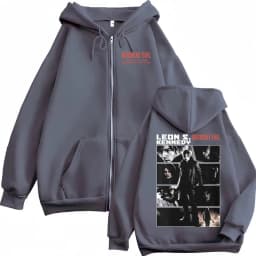 Limited Leon Kennedy Jacket Sweatshirt Resident Evil Requiemm Zipper Hoodies Men Women Harajuku Classic Cool Zip Up Hoodie Coats