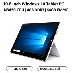 10.8 Inch T10 CWI540 Windows 10 Tablet PC 4GB DDR3-RAM 64GB EMMC ROM N3450 CPU Quad Core 64 Bit 1920 X 1080 Pixel Type-C Slot