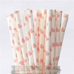 Gold Rose Gold Paper Straws Strip Dot Drinking Straw Disposable Tableware Party Supplies Wedding Birthday Party Decoration Kids