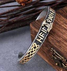 Stainless Steel Bangle for men Vintage Viking Rune Amulet Bracelet Jewelry Scandinavian Punk Hip Hop Wrist Gift for Girls