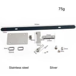 1/4/10Sets New Style Stainless Steel Metal Rectangle Eyelets Lock For Purse Handbags Bags Hanger Sole Plate Lock Accessories