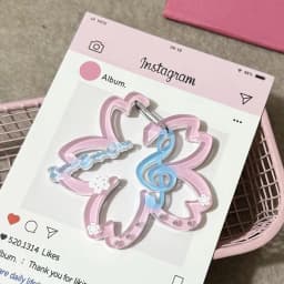 Acrylic Musical Notes Keychain Carabiner Backpack Pendant Bag Charm Korean Handbook Decor Cherry Blossom Dolphin Shape Carabiner