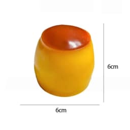 Caramel Pudding Squeeze Toy Crispy Crunch Sound Stress Relief Sensory Fidget Toy for Kids Adults Fun Food Shaped Desk Decor Gift