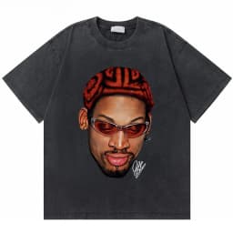 Washed Vintage The Worm Dennis Rodman I'm Back T-shirt Men Women Fashion Hip Hop Oversized T Shirts Male Rock Retro Streetwear