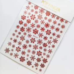 Sliver Bronzing 3D Christmas Nail Art Decoration Sticker Sparkly White Colorful Glitter Geometry Snowflake Winter Slider Foil