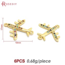 18K Gold Color Airplane Bicycle Tower Windmill Charms Pendants High Quality Diy Jewelry Making Necklace Earrings Accessories