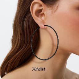 BLIJERY Trendy Oversized Hoop Earrings Big Smooth Circle Earrings Basketball Brincos Punk Style Loop Earrings for Women Jewelry