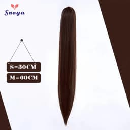 Snoya 60cm/30cm Synthetic Versatile Long Straight Claw Clip Ponytail Extensions for Ancient Costume Design Red Purple Pink Blue