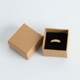 10pack Bulk Rings Box 4x4x3cm Brown Kraft Gift Cardboard Boxes Jewelry Necklace Earring For Women Packaging Case with Sponge