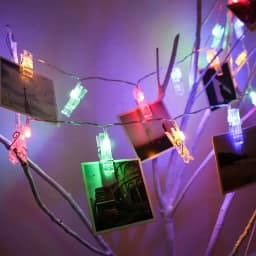 Garland Card Photo Clip String Lights 1.5M 10LEDS Led Fairy Light Xmas Bedroom DIY Clothespin Shapes Battery Christmas Lamp