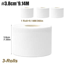 3-Rolls Foam Sport Underwrap Athletic Foam Tape Sports Pre Wrap Athletic Tape for Ankles Wrists Hands and Knees