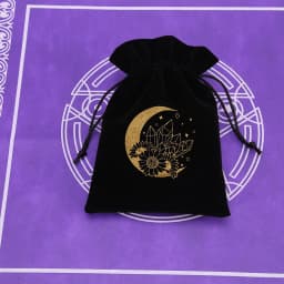 1Pcs 13x18cm Tarot Storage Velvet Bag Drawstring Pocket Board Game Card Embroidery Package Witchcraft Supplies for Altar Tarot