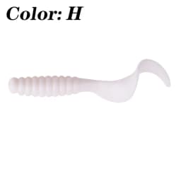 10 Pcs Jig Wobblers Worm Soft Lure 4.8cm 1.2g Shrimp Fishy Smell Spiral Tail Artificial Silicone Bait Swimbait Fishing Tackle