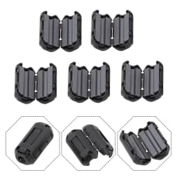 5Pcs 3.5/5/7mm Toroidal Core Ferrite Bead Clip Choke RFI Noise Filter Clip Noise Suppressor Filter Ring Wiring Cable Clamp Tools