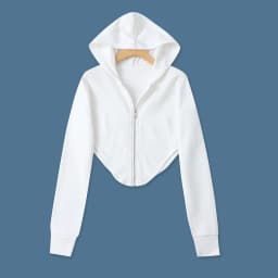 Irregular Zipper Hoodie Spring New Women's Design Long Sleeve Fleece Short Jacket Slim Fit Ladies Hooded Zipper Sweatshirt