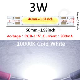 8pcs LED COB Lamp Beads Chip High Power 1W 3W 5W DC3V 9V 12V 15V For LED Car Bicycle Flashlight Wall Lamp Lights Tube Repair DIY