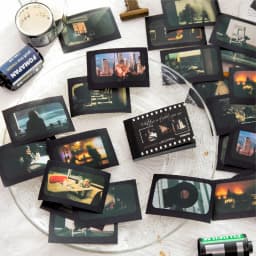 50sheets/book Creative Retro Street View Aesthetic Stickers Cute Mini Stickers Book DIY Scrapbooking Decorative Materials