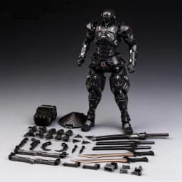 22cm Super Black Warrior SC001 Snake Eyes Action Figure 1/10 Mecha Ninja Articulated Figure Finished Model Collect Toy Boy Gift